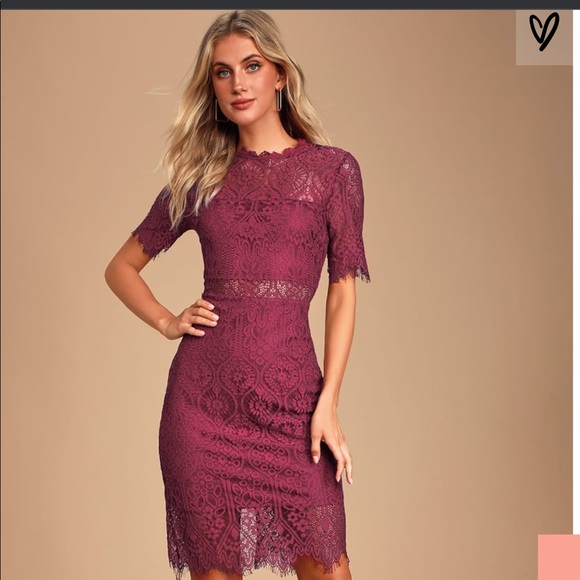 Lulus Dresses & Skirts - LULUS Remarkable Burgundy Lace Dress
